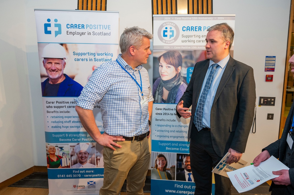 As one of the largest employers in #EastLothian it was good to get the opportunity to speak with @ThomasCArthur about recruitment & partnerships at the @CarerPositive 10th yr anniversary celebrations last week. Thx for taking the time, Tom. We value the support of @scotgov