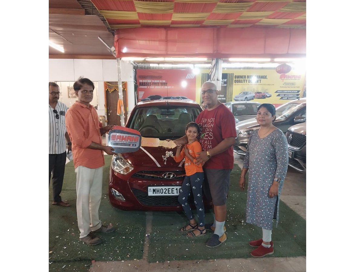 Congratulations to Hitesh Ishwarlal Mistry on the purchase of a Hyundai I10 Sportz from Sahani Autozone, Vasai-Virar, Maharashtra. Visit us at Survey No. 256, Opposite Sai Service Pvt. Ltd, for your next car. Contact: 7028956610 #NewCar #HyundaiI10Sportz