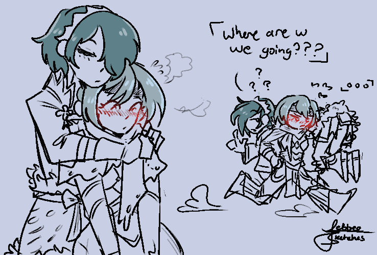 JebbeeSketches's tweet photo. Setsuna/Beruka!!! They're very cute together :3 (Tumblr Request) https://t.co/9noGDkqdTz