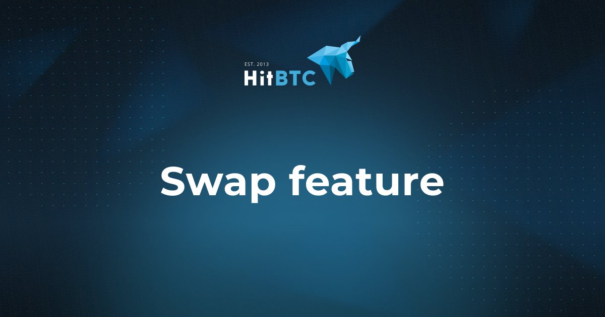 We have added a new swap feature to our website! A new Swap feature allows you to exchange tokens and coins immediately at market prices without trading them on the exchange. The benefits of swap are: - Quick exchange of digital assets for which there is no trading pair
