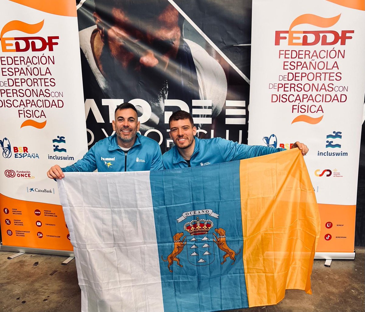 Felicitamos a José Airán Fernández Rodríguez, del @AdeinTenerife que ha logrado el oro en su categoría (Hasta 49kg) en el Campeonato de España por Comunidades Autónomas de Power Lifting para Personas con Discapacidad 👏👏 ¡Enhorabuena, Airán!