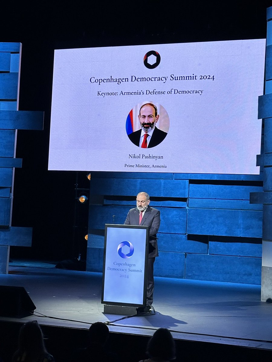 PM @NikolPashinyan is addressing the Copenhagen Democracy Summit 2024. #DefendDemocracy