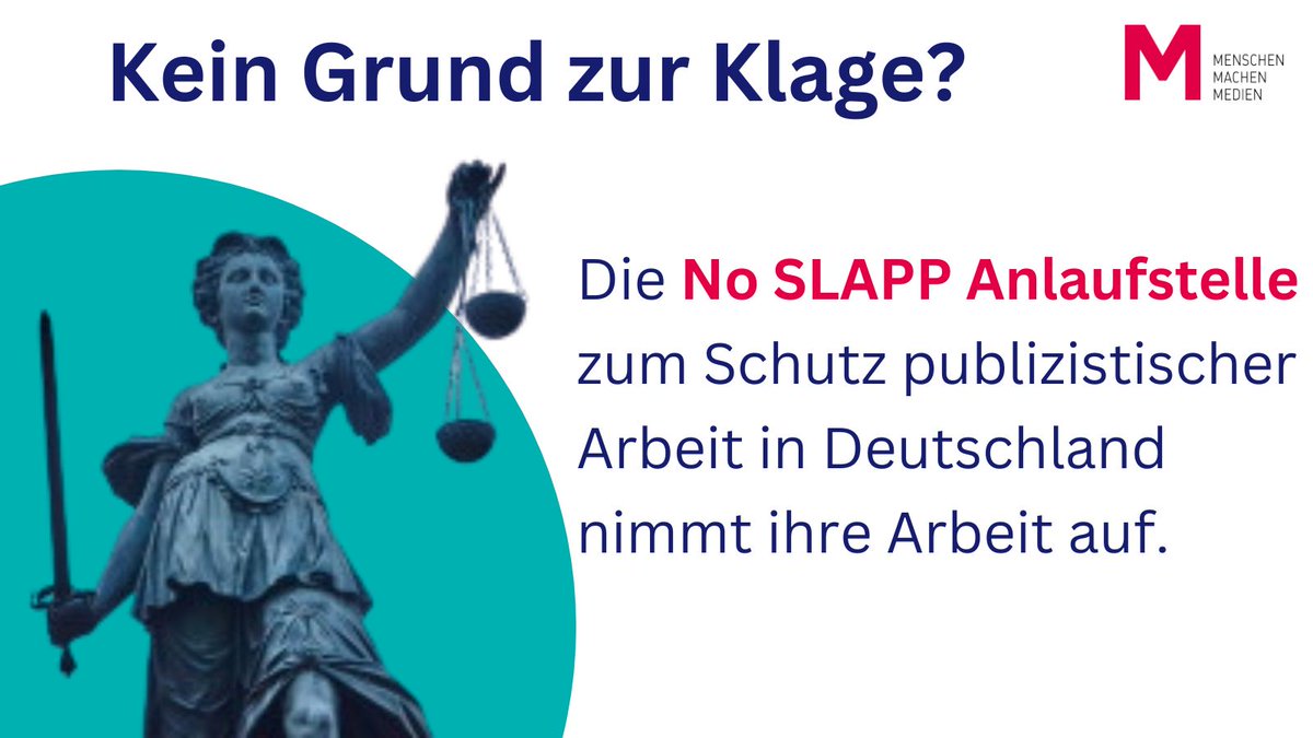 Erste Hilfe bei #SLAPP: Eine neue Anlaufstelle bietet Prävention, Vernetzung & Beratung für #Medien/schaffende. mmm.verdi.de/recht/anlaufst…