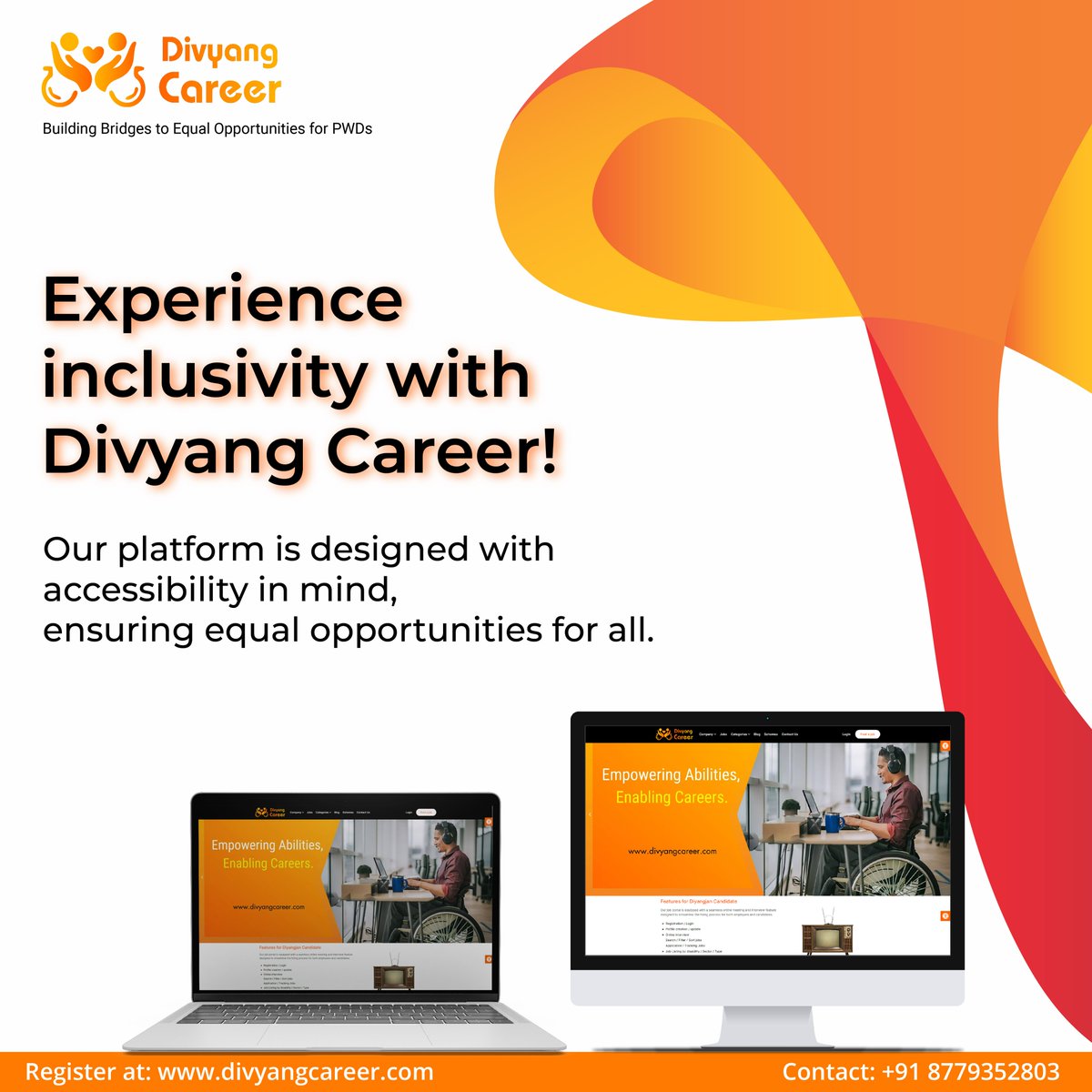Your journey towards a fulfilling career begins with Divyang Career. Our platform offers opportunities tailored to your unique strengths where everyone deserves a chance to succeed. 
#pwdjobs #empowercarrer #pwd #onlinejobs #careerjobs #jobseekers #jobseekers  #PWD #divyangcareer