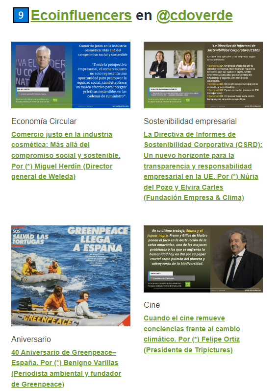 Cine, empresa, ecologismo, economía circular... solventes #InfluencersAmbientales escriben en @cdoverde en el ultimo número de nuestra newsletter semanal gratuita #PlanetaSostenible. r.boletin.efe.com/mk/mr/sh/6rqJ8…… pic.x.com/utxkjrc3xu