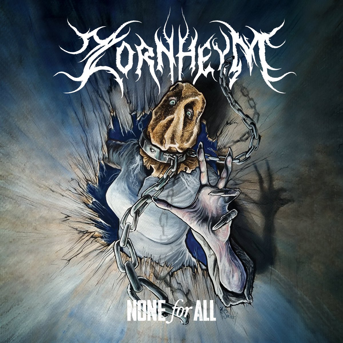 ”None For All” out on the 17th of May on @nobledemonrec . Artwork by: Art Saari Recorded and mixed by Sverker Widgren at @WingStudiosSwe #zornheym #noneforall