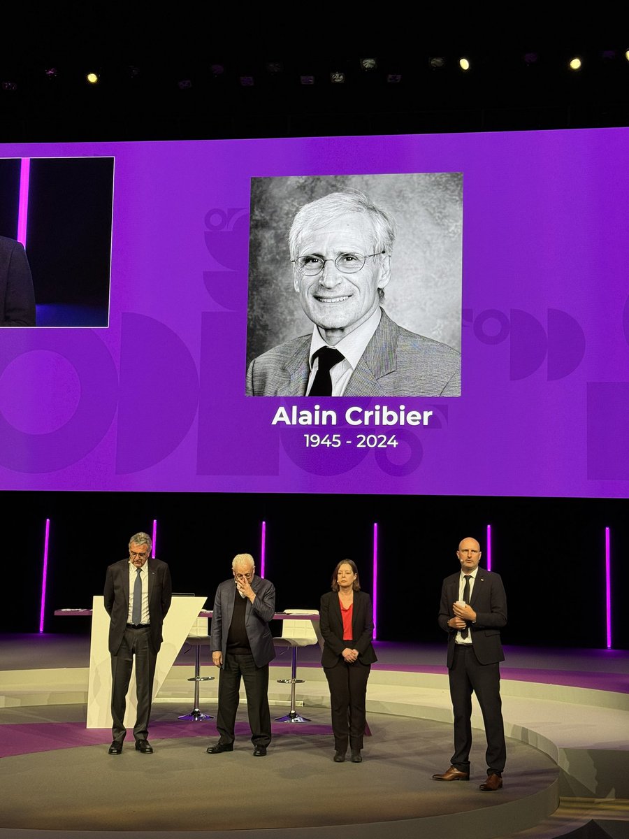 Nice tribute by @CuissetDr to TAVI pioneer Alain Cribier #EuroPCR24