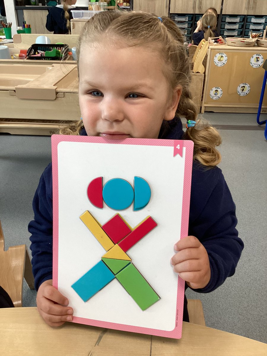 This week our maths learning has been all about shapes, check out our shape pictures! The children thought carefully about what shapes they needed to find, the names of the shapes and how many corners and sides they have. #EYFS #maths