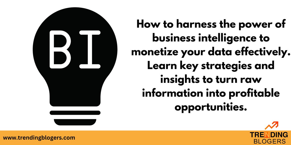 How to harness the power of business intelligence to monetize your data effectively. Learn key strategies and insights to turn raw information into profitable opportunities.
#businessintelligence #powerofbusiness
Read more: trendingblogers.com/business-intel…