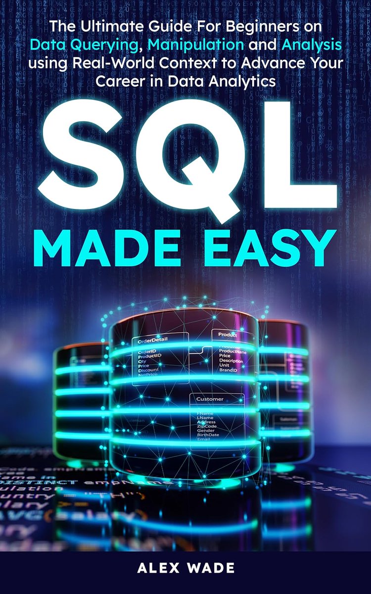 sqldevz's tweet image. FREE Kindle 

SQL Made Easy: The Ultimate Guide For Beginners on Data Querying, Manipulation and Analysis using Real-World Context to Advance Your Career in Data Analytics amzn.to/4bh0HNU

#sql #nosql #mysql #mongodb #database #programming #developer  #programmer #coding