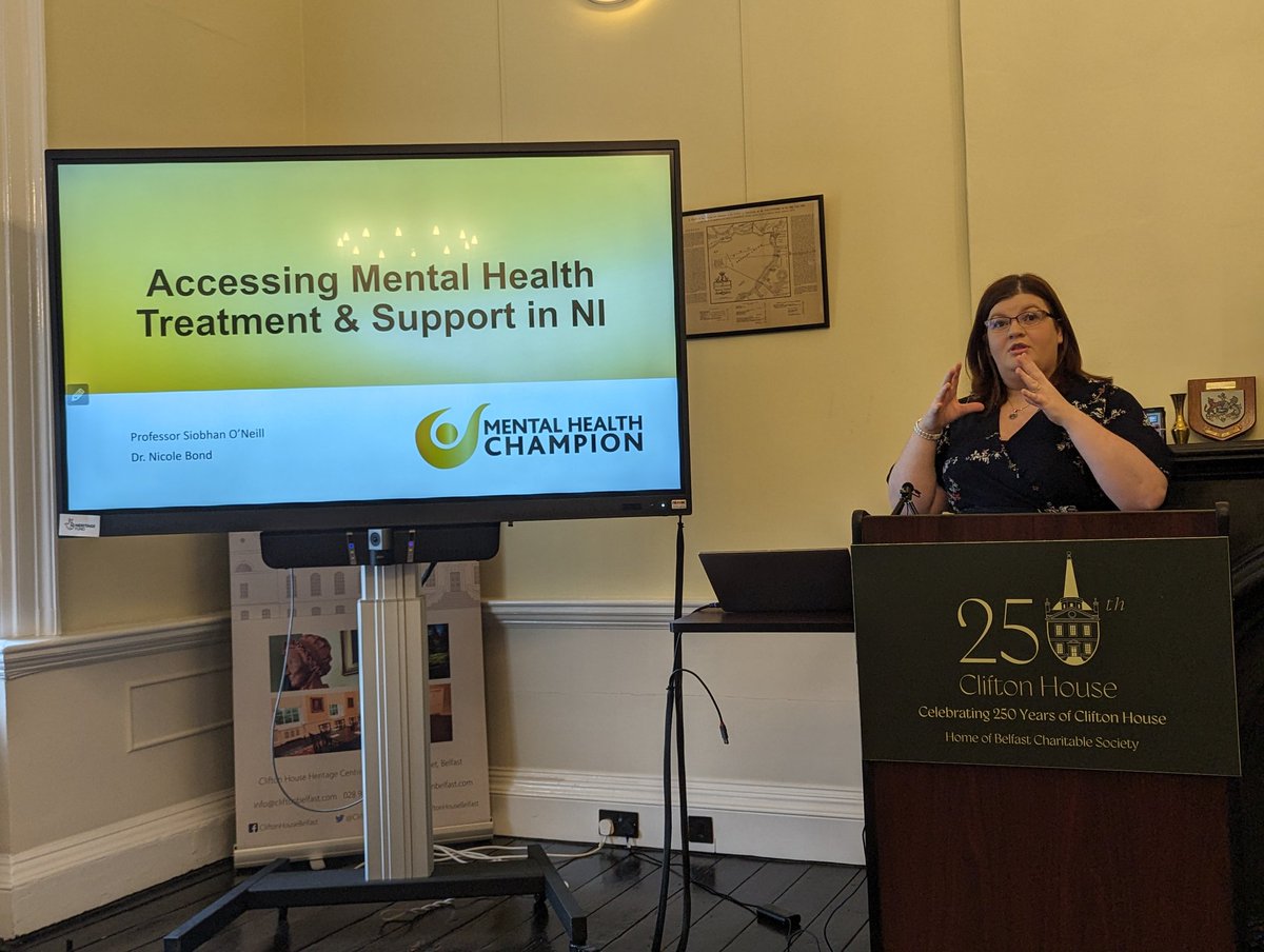 Introducing experiences of accessing mental health services in NI by @NicoleBond02 At the launch of the 2023 NILT results @profsiobhanon Access the results: ark.ac.uk/nilt/2023/ @MHC_NI @QUBSSESW @ASPS_UU #MentalHealthAwarenessWeek2024 #MentalHealthAwareness #mentalhealth