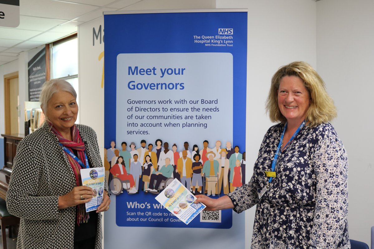 You'll see our Governors Gilli and Antonia in the main entrance today until 12 noon. Stop by and say hello to learn more about the important roll Governors play in supporting the local community and how you can become a Trust member too.