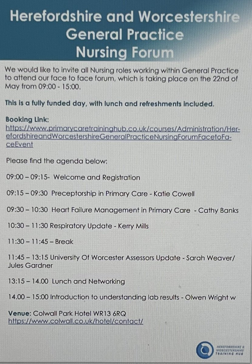 It’s a little over a week until our annual face to face education forum we are really excited to see you all. There are a few spaces remaining for the fully funded education day. Contact the training hub to book your place!!