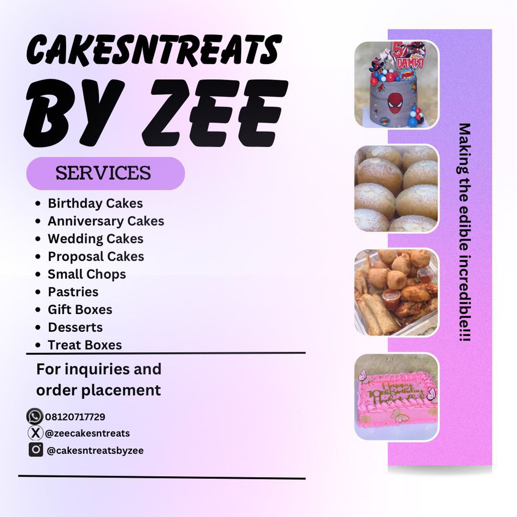 onifaari_tribe's tweet image. It鈥檚 TWOS~DAY but we would work in FOURS馃
Introducing you all to Onifaari Tribe Women Business.
Please follow, engage and patronize our Businesses鉂わ笍
@Cloud09Services
@Mauvefragrances
@zeecakesntreats
@Essentialsbyzee