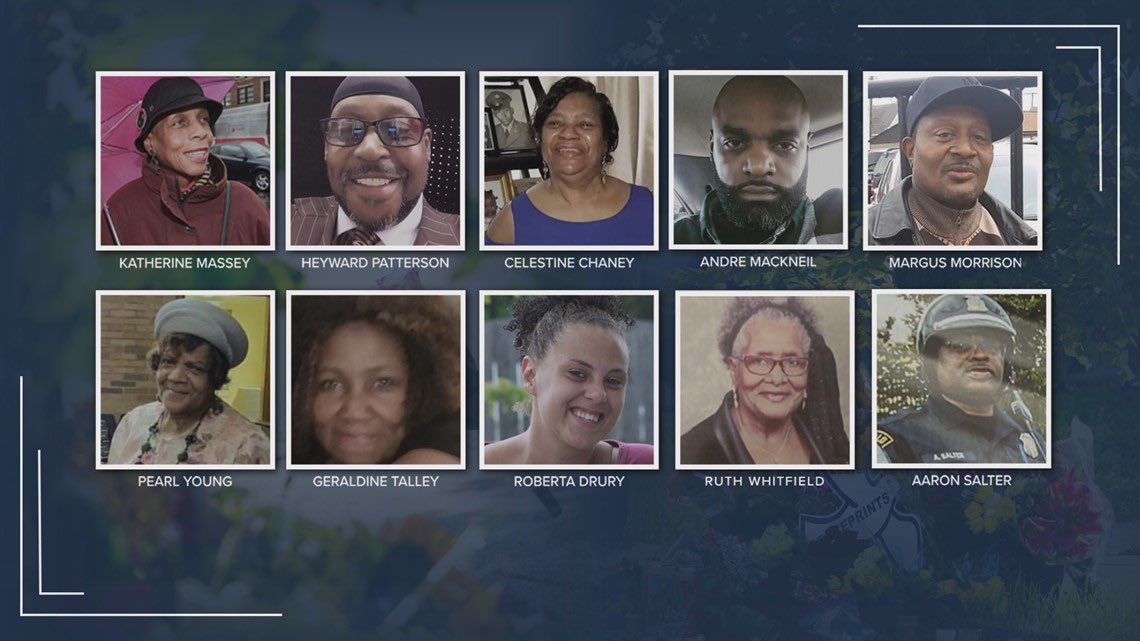 May 14, 2022. A tragic day in Buffalo’s history. These 10 innocent lives taken too soon by a racist shooter at Tops supermarket. Never forget their names, and let’s continue to work to make positive change in their honor. @wgrz