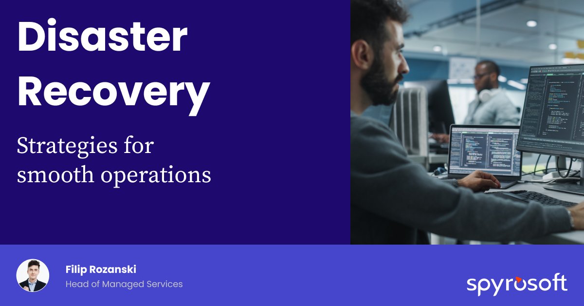 What happens if the technology fails? 🤔

#Technology failures can be a major setback for businesses. That's why #disasterrecovery planning is crucial. At Spyrosoft, we tailor our approach to meet your needs and ensure your applications have customised resilience strategies. ✅