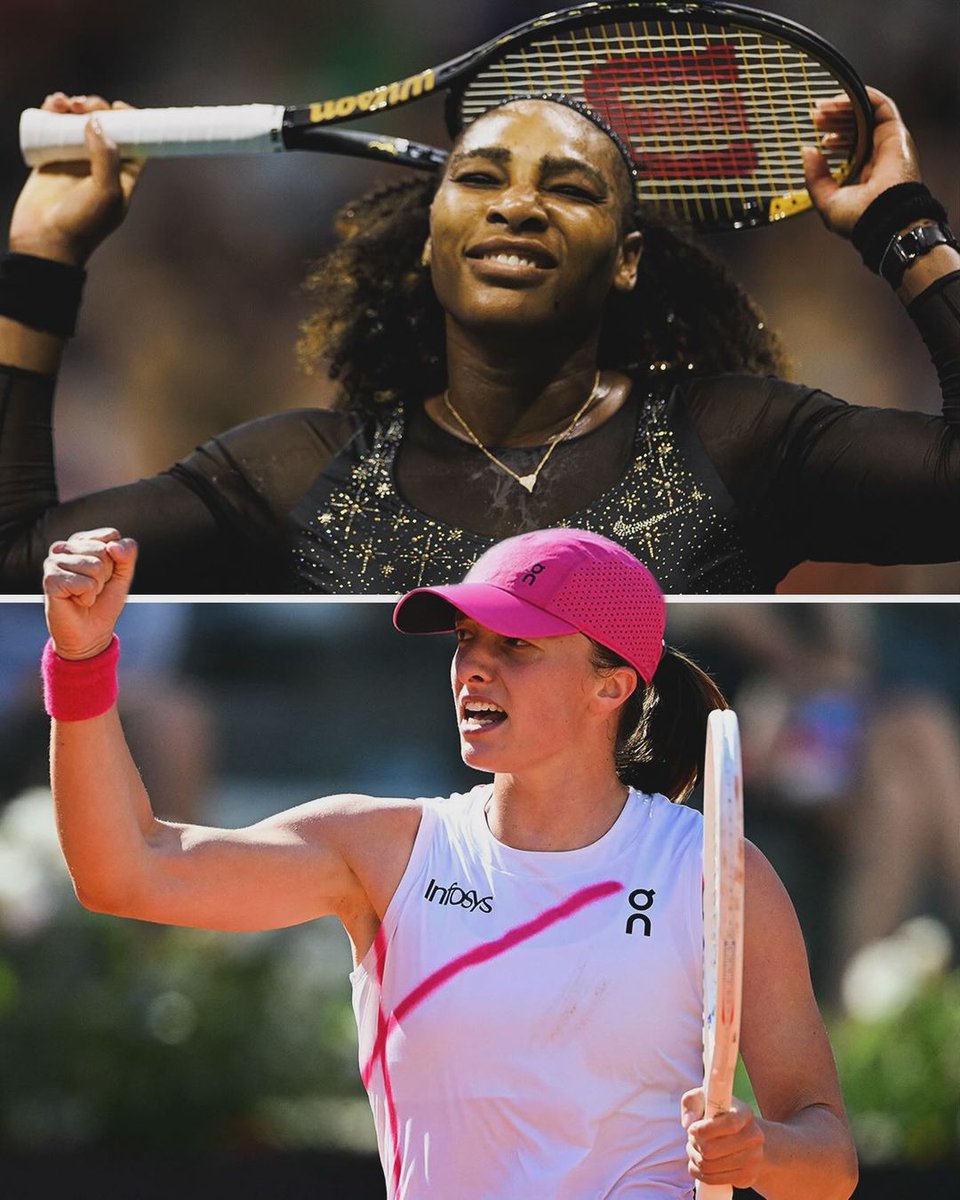 🌟Iga Swiatek, Angelique Kerber'e karşı kazandığı zaferin ardından WTA 1000 toprak kort müsabakalarında Serena Williams'ın galibiyet yüzdesini geride bıraktı. 🥇Iga Swiatek (%88,2) 🥈Serena Williams (%88,0)