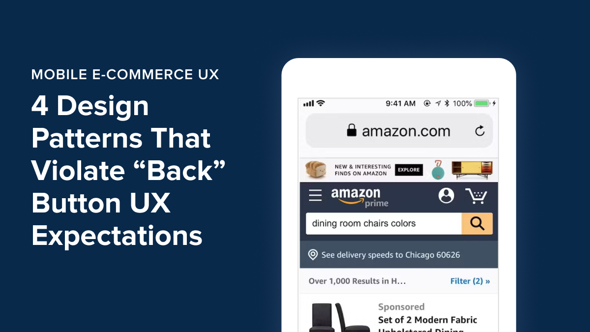UX Tip💡 

Did you know? Many common web design patterns — such as overlays, anchor links, dynamically injected views, hidden content, etc. — have a default technical structure that breaks users’ expectations for how the “Back” button 🔙 is supposed to work. Read more. ⤵️🧵

#UX