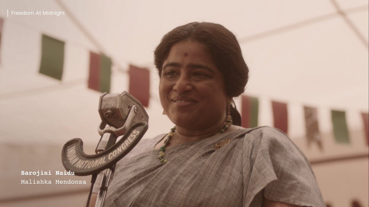 RJ Malishka (@mymalishka) as Sarojini Naidu in @nikkhiladvani's upcoming series #FreedomAtMidnight 🙌