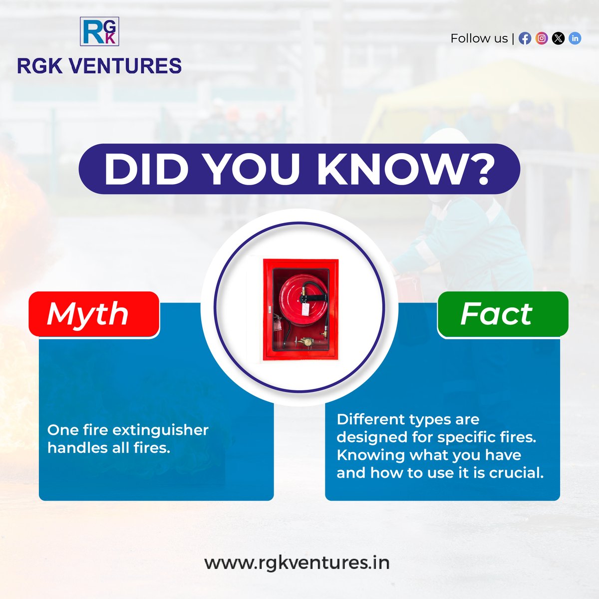 rgkventures's tweet image. BUSTED! Here's the truth behind fire safety: Let's keep your home functioning smoothly &amp;amp; fire-free. 

Follow for more!

#FireExtinguisherFacts #FireProtectionEquipment #dhruvrathee #MumbaiRain #LokSabhaElections #11thresults #WWERaw #RCBvDC #ProtectYourProperty
