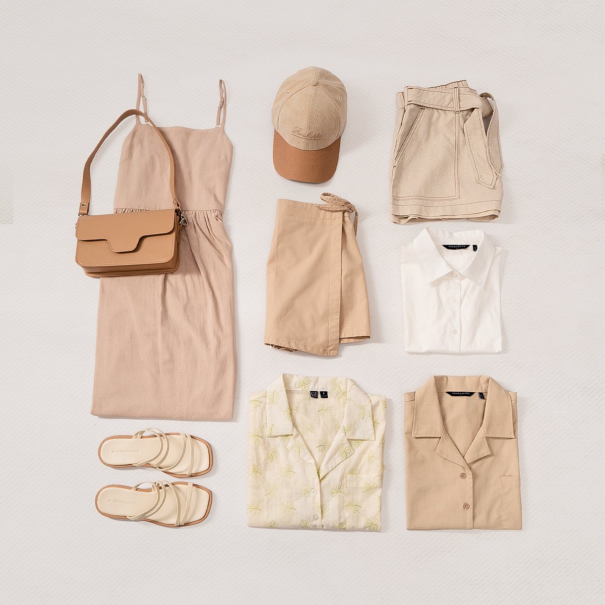Neutrals: The ultimate wardrobe essential! These versatile pieces go with everything, making getting dressed a breeze. Shop in stores near you or online at 🌐 penshoppe.com 🇵🇭 Also available on Shopee, Lazada, Zalora, and Tiktok Shop. #PENSHOPPE