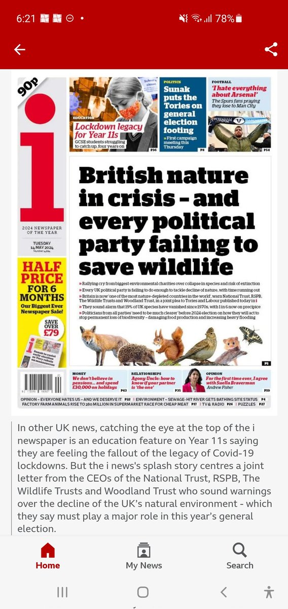 The #TrumpTrial dominates the headlines so great to see the @Independent cover an issue of far greater significance for the planet @SussexWildlife @WCL_News @WildlifeTrusts