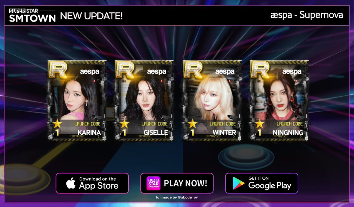 [🎹] æspa - Supernova ⚡
Limited Theme Fanmade Series 💥

[[ #슈퍼스타에스엠타운 #SUPERSTARSMTOWN #슈스엠 #SSM #æspa #aespa #Armageddon #Supernova | Fanmade ]]