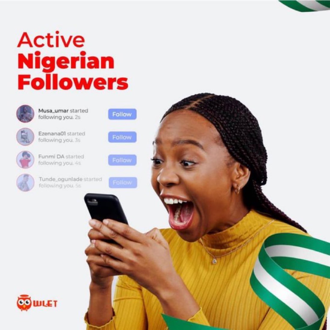 Followers train can get your account restricted! Use the-owlet.com to get active Nigerian followers in minutes, don’t be left out.