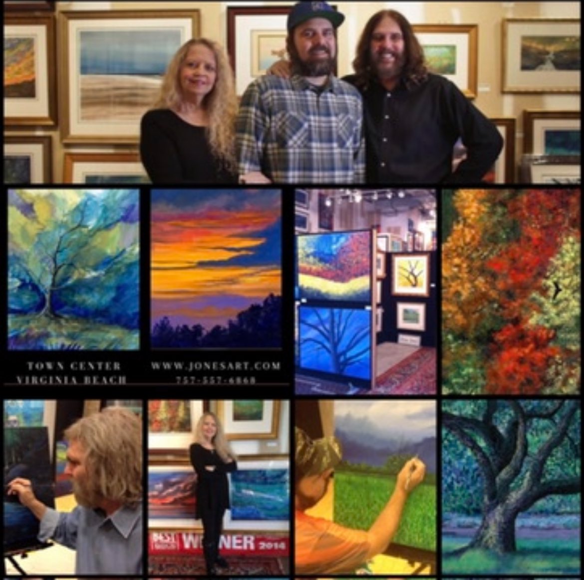 #TT Terrific Tuesday - Multiple-generation art geniuses located at Town Center in Virginia Beach: Jones Art Gallery! Come in and be amazed by the beauty and heart, or shop online! Jonesart.com #JonesArtGallery