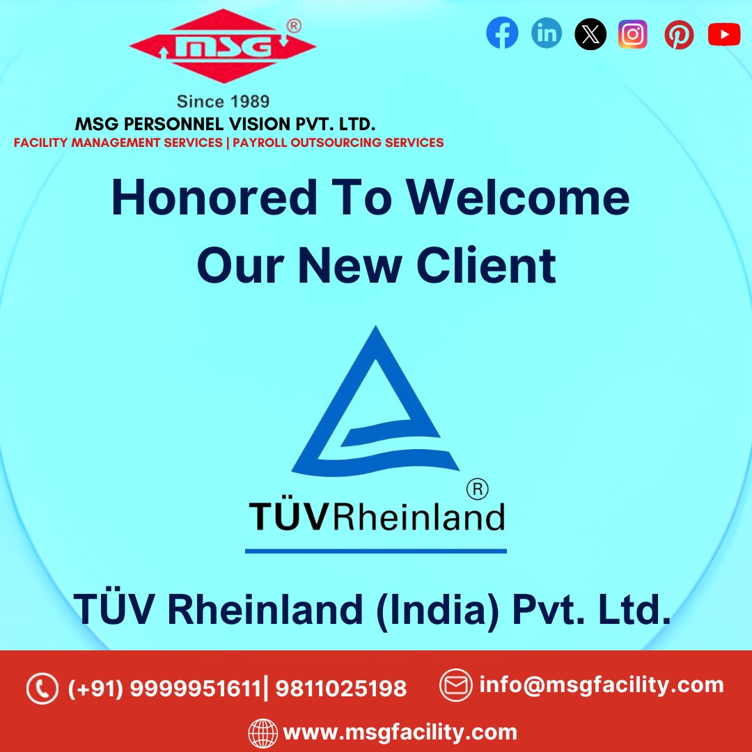 We are delighted to provide Housekeeping Services at @tuvcom_asia their regional office in Noida, Uttar Pradesh.

#housekeepingservices #housekeeping #facilitymanagement #facilitymanagementservices #cleaningservices #manpowerservices #commercialcleaning