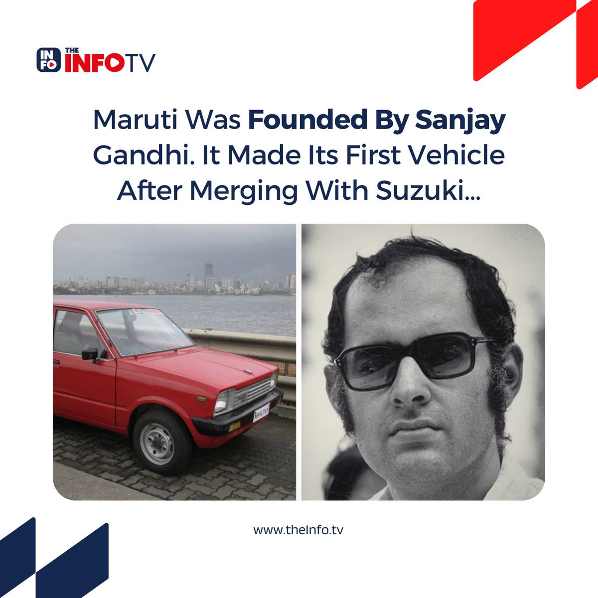#MakeInIndia | In 1971, Indira Gandhi’s Cabinet proposed the production of a “People’s Car” for the Indian Middle Class. ‘Maruti Motors Limited’ was incorporated under the Companies Act.

#MarutiSuzuki800 #Maruti800 #IndianCar #TheINFOtv