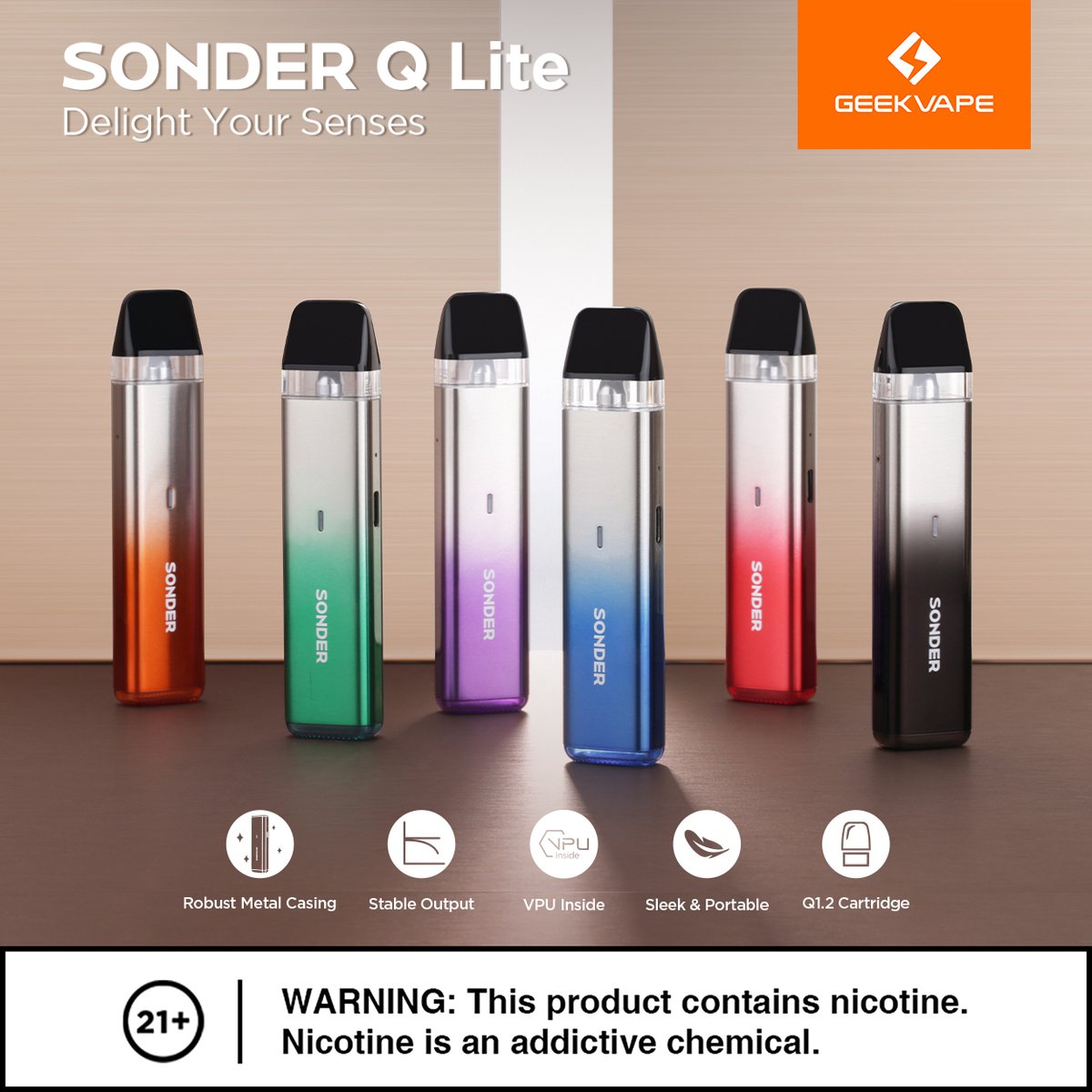💫Meet the Sonder Q Lite in all its vibrant colors! This sleek, durable device with a glossy metallic finish is here to elevate your vaping experience. Which color will you rock today? #SonderQLite #geekvape #ExplosiveLaunch #ecigarette #stopsmokingstartvaping #dampfer