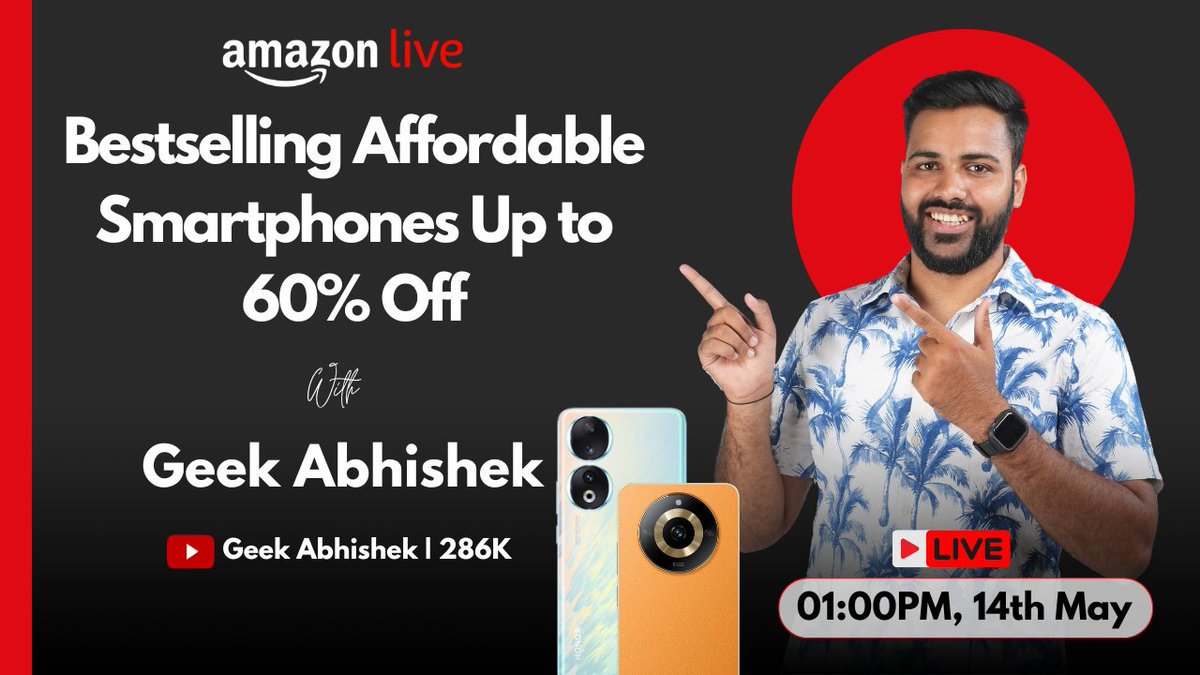 Guys aaj amazon pe live aaraha hu 1PM ko to please join karna link first comment mein hai. #amazonlive