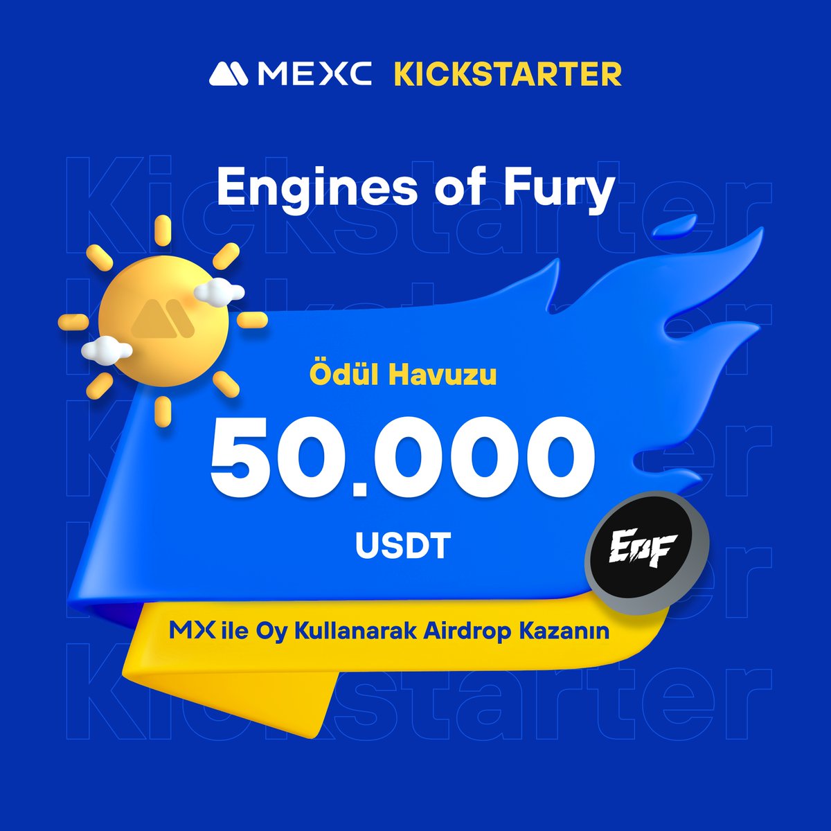 🚀 #MEXCKickstarter - @EnginesOfFury $FURY Projesi için Oy Kullanın, 50.000 $USDT Airdrop Kazanın!

🗳️ Oylama Tarihi: 14 Mayıs 2024 12.00 - 15 Mayıs 2024 11.50

📌 Ayrıntılar: mexctr.info/3wBBL4I

#MEXCTürkiye #MXToken #MX #BTC