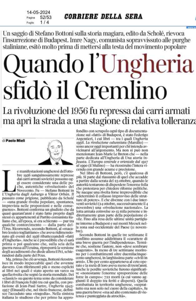 stefanobottoni1's tweet photo. Grazie a ⁦@paolomieli⁩ per l’attenta lettura e la lusinghiera recensione del mio ultimo libro. La storia serve (anche) per orientarci nel presente. Leggete “L’Ungheria dagli Asburgo a Viktor Orbán. Il passato come prigione” (Morcelliana Scholé), in tutte le librerie! 🇭🇺🇪🇺 https://t.co/CCSauz4Wc4