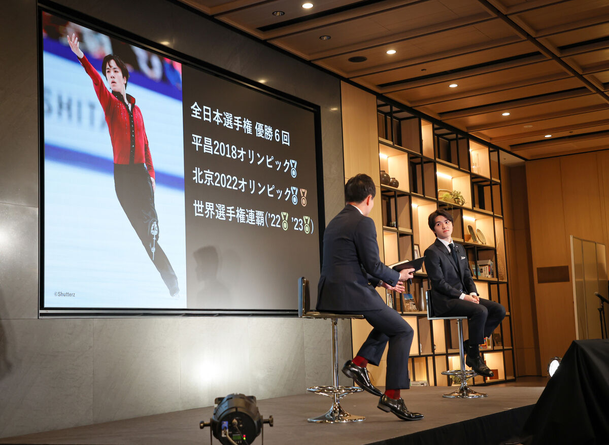 #宇野昌磨 、引退会見で珍エピソード披露　豊田章男会長宅で「名前をカタカナで…それでも許してくれた」 hochi.news/articles/20240… #フィギュアスケート #figureskating