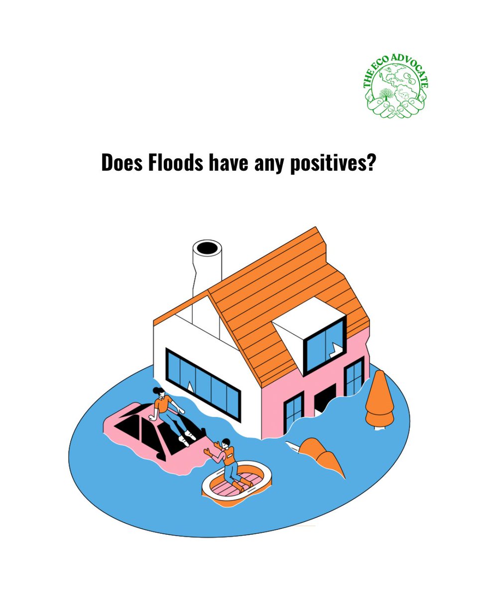 🌊 Did you know floods can be beneficial? While often seen as disasters, they play a crucial role in nature's cycle! 🌿🐟 

#FloodFacts #NatureCycle #EcoAdvocate