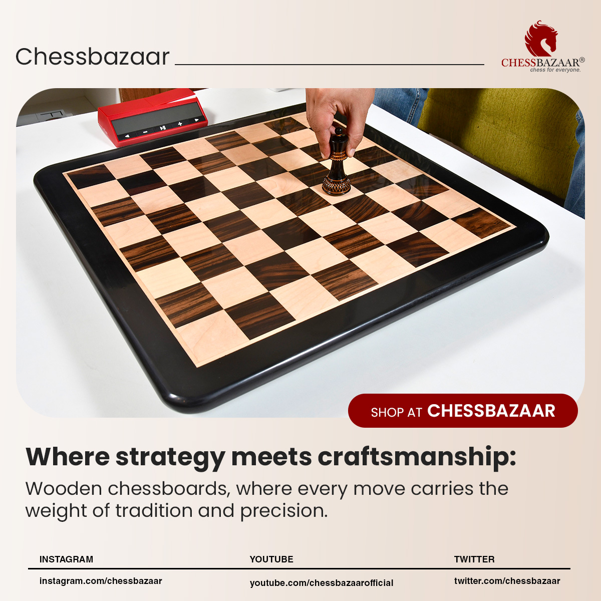chessbazaar's tweet image. Wooden Chess Board in Ebony Wood &amp;amp; Maple 21&quot; - 55 mm Square.

Shop now: shorturl.at/mwzC3

This  elegant chess board is a true work of art, featuring squares of rich  ebony and creamy boxwood, seamlessly inlaid to create a stunning  contrast.

#chessboard #woodenchessboard
