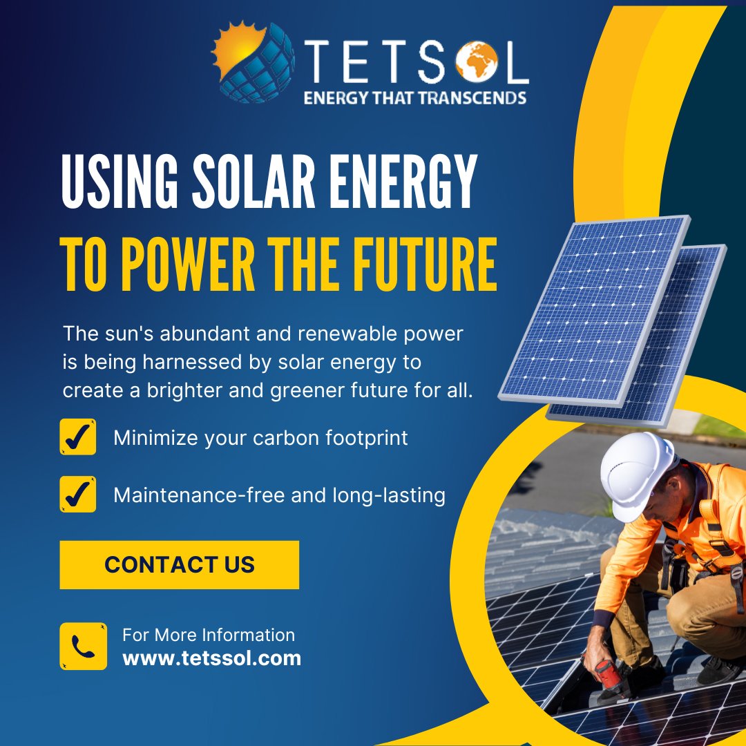 Using Solar Energy to Power the Future Visit Us: tetssol.com tetstech.com . . . . . #tets #solarpowerplant #solarpanel #solarhouse #subsidy #solarenergy #solarpanel #greenenergy #solarpanels #solarpower