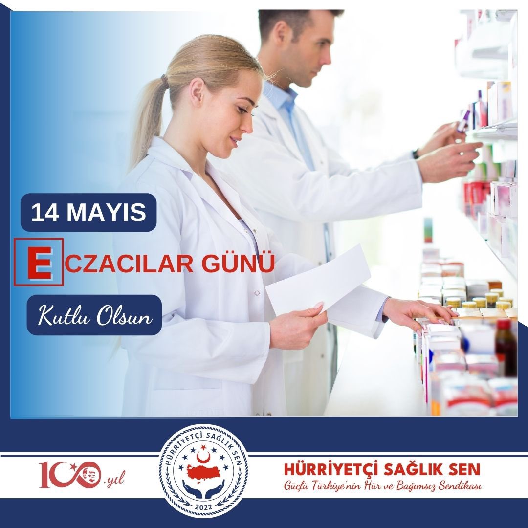 Sağlık hizmetlerinin ayrılmaz bir parçası olan, mesleğini toplumun sağlığı için büyük bir fedakarlık ile yapan tüm eczacılarımızın 14 Mayıs Dünya Eczacılar Günü kutlu olsun. #eczacılargünü #kutluolsun❤️ #sağlık #sağlıkçı #sağlıkçalışanları #eczacı