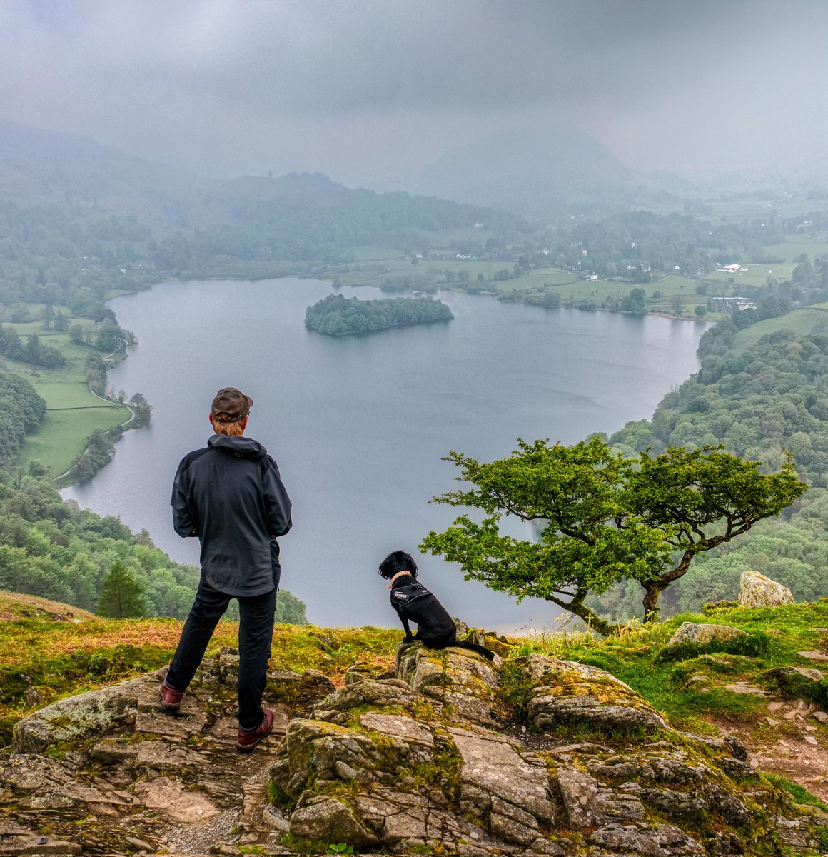 Morning everyone hope you are well. It doesn't always have to be sunshine and blue skies to enjoy being out and taking in the views. Overlooking Grasmere. Have a great day. #LakeDistrict @keswickbootco