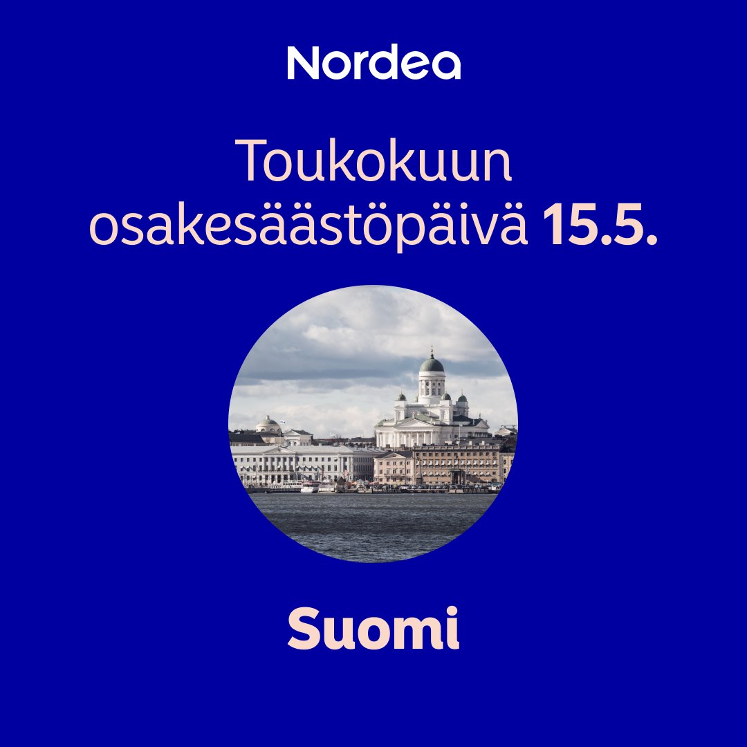 Nordea_Aspa's tweet photo. Huomenna keskiviikkona 15.5. Osakesäästöpäivän kohteena on Suomi! 🇫🇮 

Osakesäästöpäivänä yhden vaihtuvan pörssin osakkeilla voi käydä kauppaa enintään yhden euron välityspalkkioiden kululla.

Lue lisää Osakesäästöpäivistä. 👇
https://t.co/2DQFSSMeOy https://t.co/nkbhFzsFWr