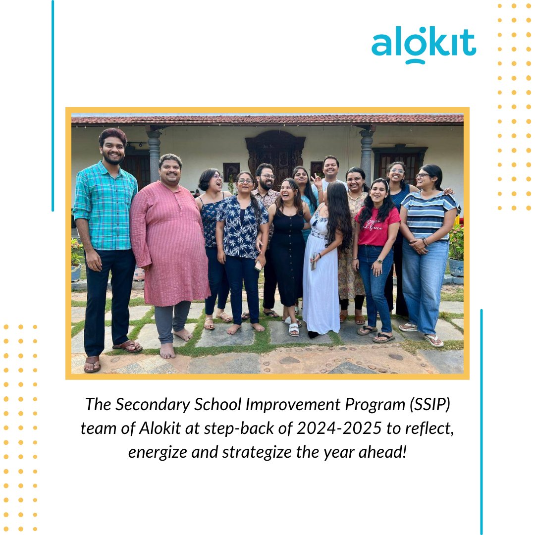 Alokit_India's tweet photo. “It’s the journey that tells us about the destination.”💡
We had an exciting and thought provoking weekend at our first step-back of 2024-2025. 
#schoolleadership #impactscale #education #transformation #alokit #empoweredschooleaders #inclusive #dei #gender #teamreflections https://t.co/5GHWS54RhD