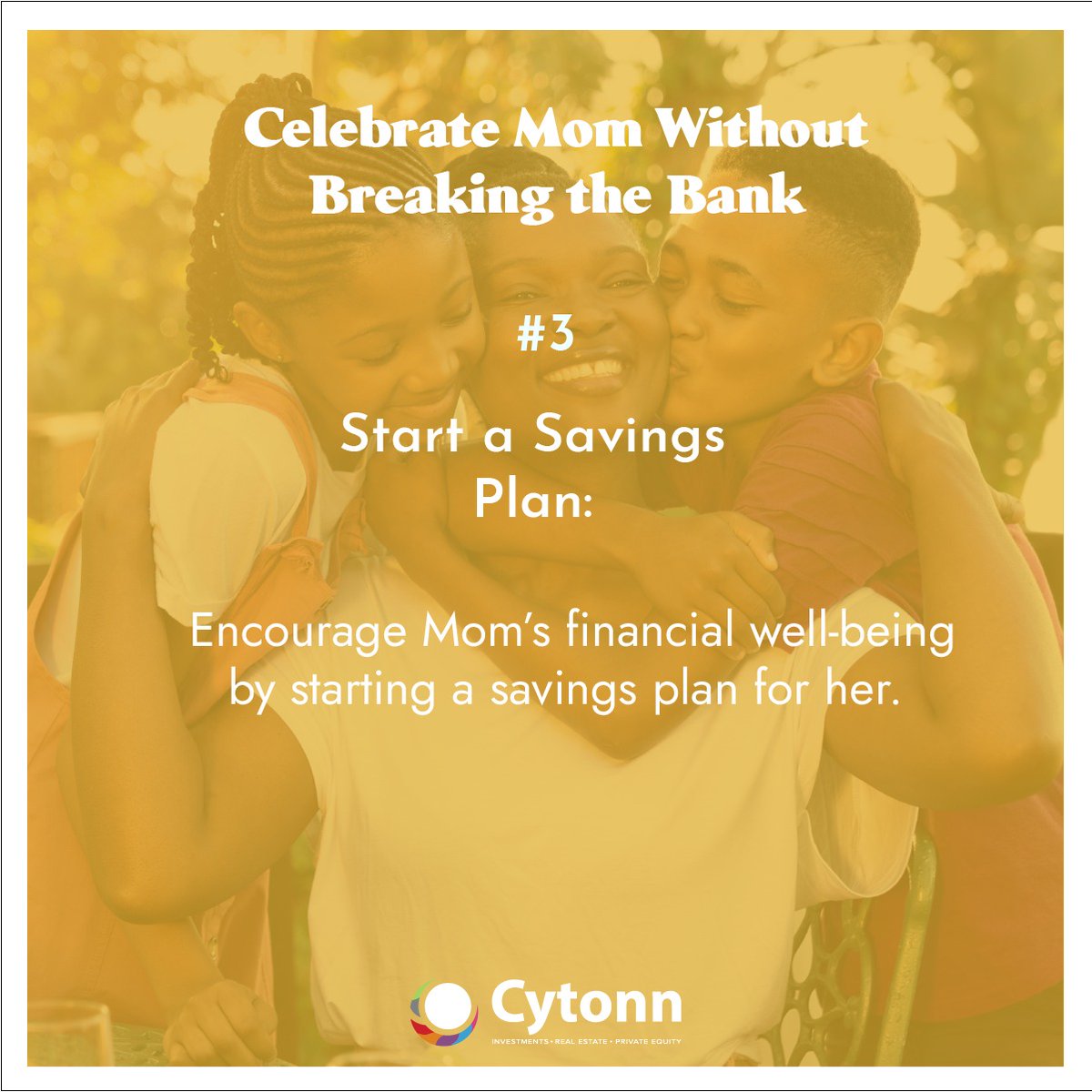 Good morning!
Start Mom's day right by planning her financial future with a savings plan.

Start today through clients.cytonn.com/apply/investme…

#FinancialWellness