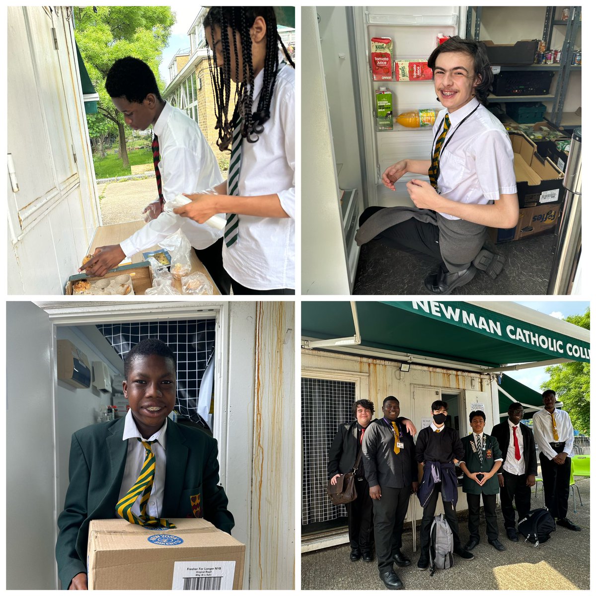 #fridayfoodbank #feedourfamilies #faithinaction A favourite activity of our volunteers is making jam for the Foodbank! Thanks to Mrs Mullahy our expert for teaching them! Thanks to the Year 10s who set everything up. Also to @thelondonnac for the donations from @marksandspencer