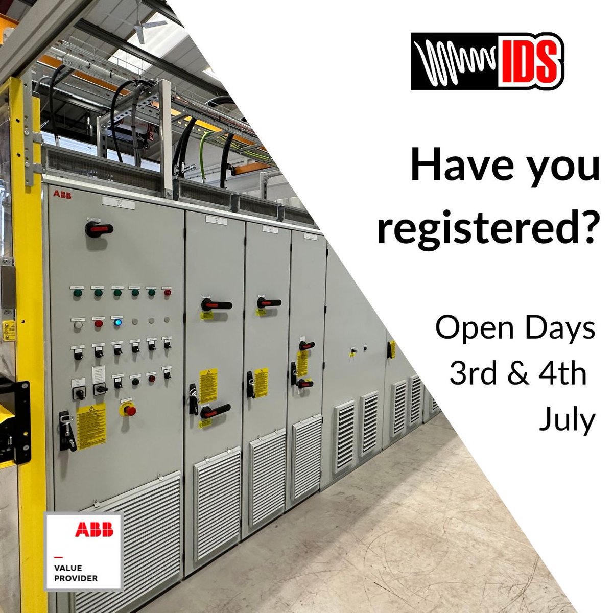 Have you registered for our open days? On July 3rd& 4th in collaboration with ABB and to celebrate 25 years of Technology, Innovation and Sustainability, we are hosting 2 informative open days. Find out more and register your interest here: inverterdrivesystems.com/ids-celebrates…