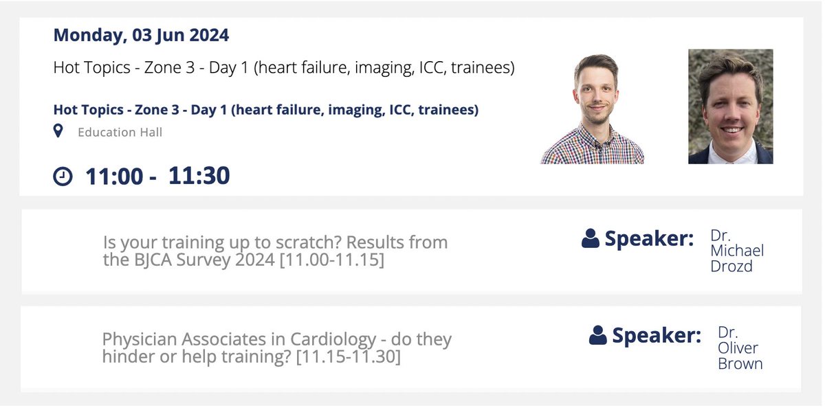 We are presenting the headline results of the 2024 BJCA Training Survey from 11:00 at #BCS2024 on the 3rd of June! A must attend session to see the state of cardiology training in 2024 + the impact of PAs on training. Will your deanery be top for training in 2024?