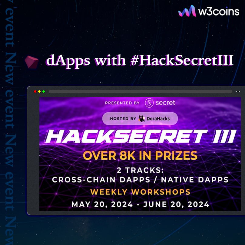 🌐 Dive into the realm of dApps with @SecretNetwork's #HackSecretIII! Utilize DeCC capabilities for innovative use cases. Cross-Chain or Native Secret dApps, the choice is yours. 🚀

Join @SecretNetwork in X

#stake #web3 #token #tokens #crypto #w3coins #news
