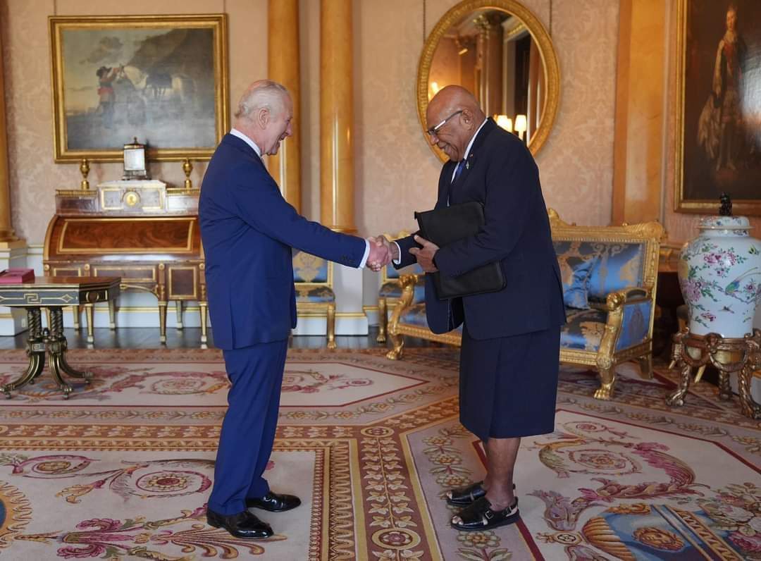 I had the honor of meeting with His Majesty King Charles III at Buckingham Palace in London on the 7th of May, 2024. It was a truly humbling experience to be granted a royal audience with the King and to convey the gratitude of the Coalition Government and the people of Fiji.