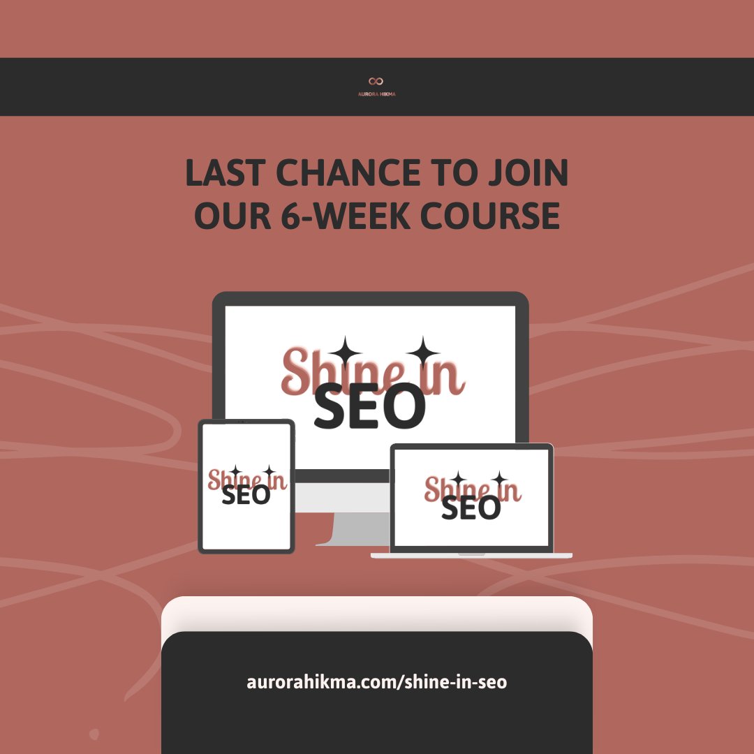 Ever thought you could do the job yourself and save that cash for a rainy business day? Get on board the SEO train yourself and see the wonders of getting your website on track to rank high!

Join the Shine in SEO #course for all you need to know about #SEO for your business.
